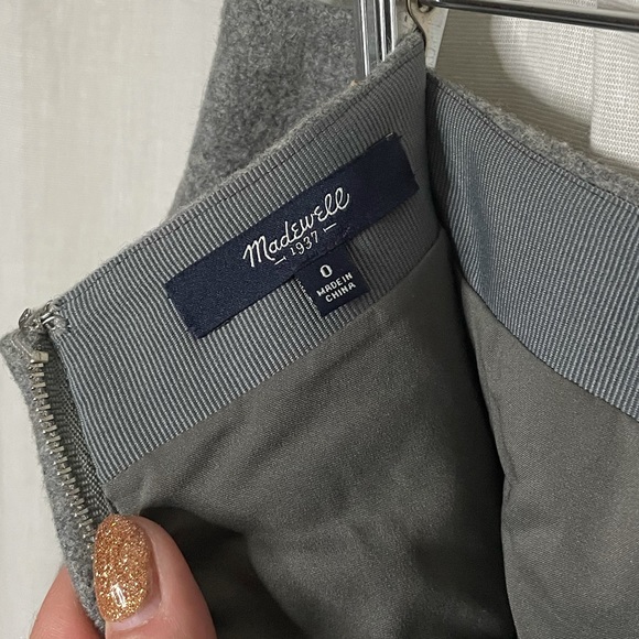 Madewell Atelier Gray Wool Blend Skirt - Picture 12 of 15